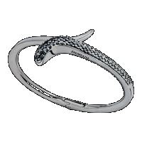 damiani black gold bracelet with grey diamonds