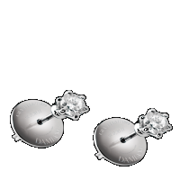 damiani white gold diamond earrings