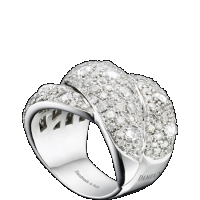 damiani white gold and diamond ring