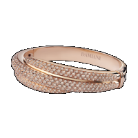 damiani pink gold bracelet with brown diamonds