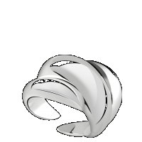 damiani ring in silver with diamond