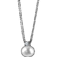damiani white gold, pearl and diamond necklace