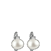damiani white gold, diamond and pearl earrings