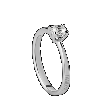 damiani luce – white gold solitaire ring