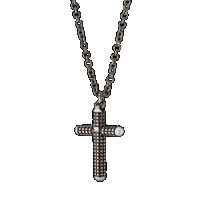 damiani black gold and diamond cross necklace