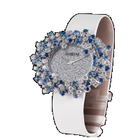 damiani white gold, diamonds and sapphires watch