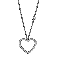 damiani white gold and diamond heart necklace