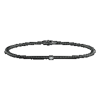 damiani white gold, black and white diamonds tennis bracelet