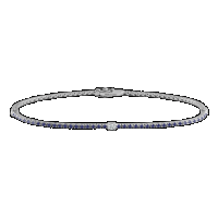 damiani white gold, diamonds and sapphires tennis bracelet