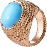 piaget ring in rose gold and turquoise