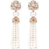 piaget rose gold diamond pearl earrings