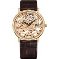 piaget skeleton watch ultra-thin automatic rose gold diamonds 38 mm