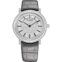 piaget ultra-thin watch mechanical white gold diamonds 36 mm