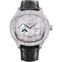 piaget perpetual calendar watch automatic white gold diamonds 46.5 mm