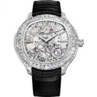 piaget minute repeater watch ultra-thin automatic white gold diamonds 49 mm