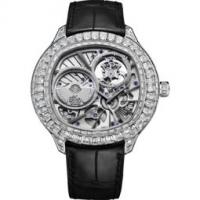 piaget tourbillon watch ultra-thin automatic white gold diamonds 49 mm