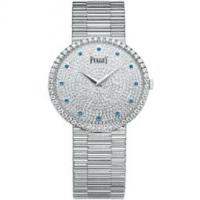 piaget ultra-thin watch white gold diamonds sapphires 34 mm