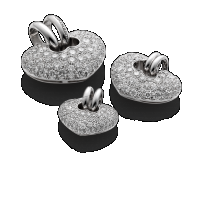 Chimento White gold pendant with white diamonds  & other