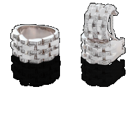chimento white gold ring with diamonds  & other