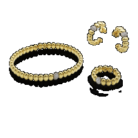 Chimento Bracelets in yellow gold with diamonds  & other