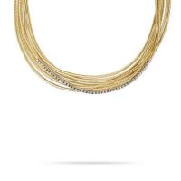 Marco Bicego Cairo Gold & 0.9 ct Diamond Seven Strand Woven Necklace