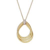 marco bicego cairo gold & diamond small woven pendant