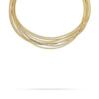 Marco Bicego Cairo Gold and Diamond Seven Strand Woven Necklace