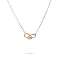 Marco Bicego Delicati Gold & Diamond Rectangle Link Pendant