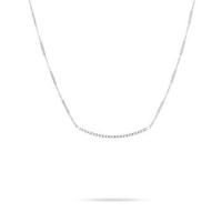 Marco Bicego Goa Pave Diamond Bar Necklace In White Gold