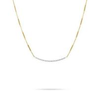 marco bicego goa pave diamond bar necklace in yellow gold