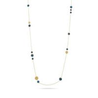 Marco Bicego Jaipur London Blue Topaz and Yellow Gold Long Necklace