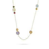 marco bicego jaipur mixed bead gold &  multicolored stone necklace