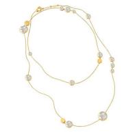 marco bicego jaipur mixed bead gold & white mother of pearl long necklace
