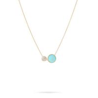 Marco Bicego Jaipur Two Stone Necklace with Turquoise and Diamonds