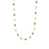 marco bicego lunaria gold & black mother of pearl long necklace