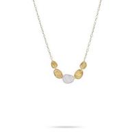 marco bicego lunaria gold & diamond pave graduated necklace