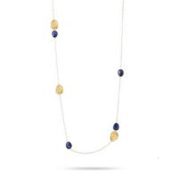 marco bicego lunaria gold & lapis long chain necklace