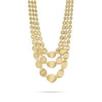 marco bicego lunaria gold three strand necklace