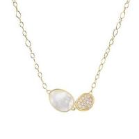 marco bicego lunaria white mother of pearl with diamond pave chain necklace