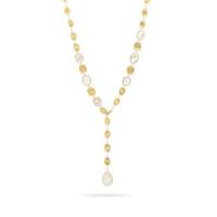 marco bicego lunaria white mother of pearl with diamond pave clasp lariat