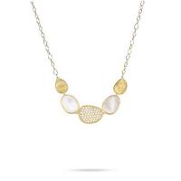 marco bicego lunaria white mother of pearl with diamond pave graduated necklace