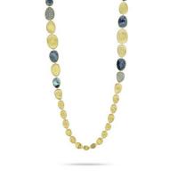 marco bicego lunaria yellow gold & diamond with black mother of pearl necklace