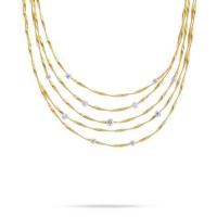 Marco Bicego Marrakech Couture Gold & Diamond Five Strand Necklace
