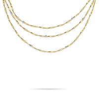 marco bicego marrakech mini gold & diamond three strand necklace