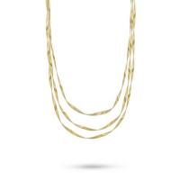 marco bicego marrakech supreme yellow gold three strand long necklace