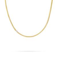 marco bicego masai single station diamond necklace in yellow gold