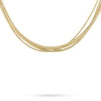 marco bicego masai three strand crossover necklace in yellow gold