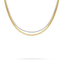marco bicego masai two strand necklace in yellow & white gold