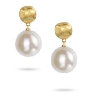 marco bicego africa gold & pearl drop earrings