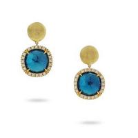 marco bicego jaipur london blue topaz and diamond small drop earrings